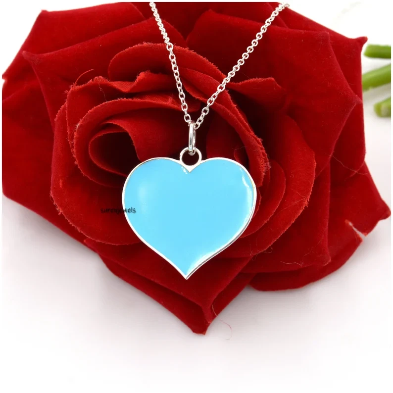 14K Gold Enamel Heart Pendant – Christmas Heart Charm for Enamel Jewelry