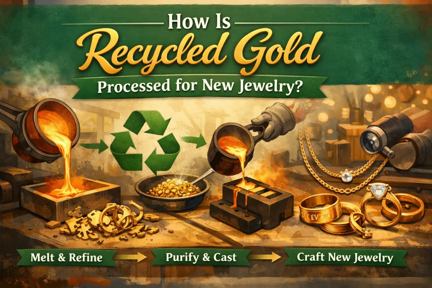 How Is Recycled Gold Processed for New Jewelry?