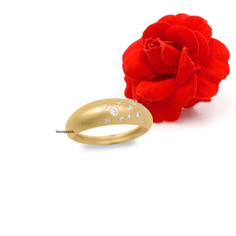 14K Gold Plated Bombe Ring | Chunky Dome Statement Ring