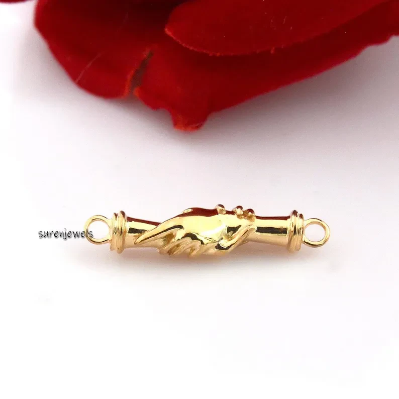 14K Solid Gold Figa Hand Pendant – Good Luck Charm
