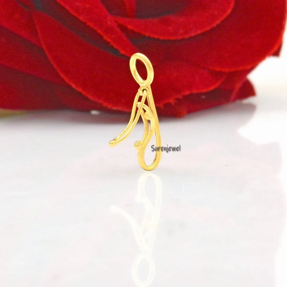 14K Solid Gold Multi Charm Lock Enhancer | Gold Charm Connector Link | Carabiner Lock & Clasp Jewelry
