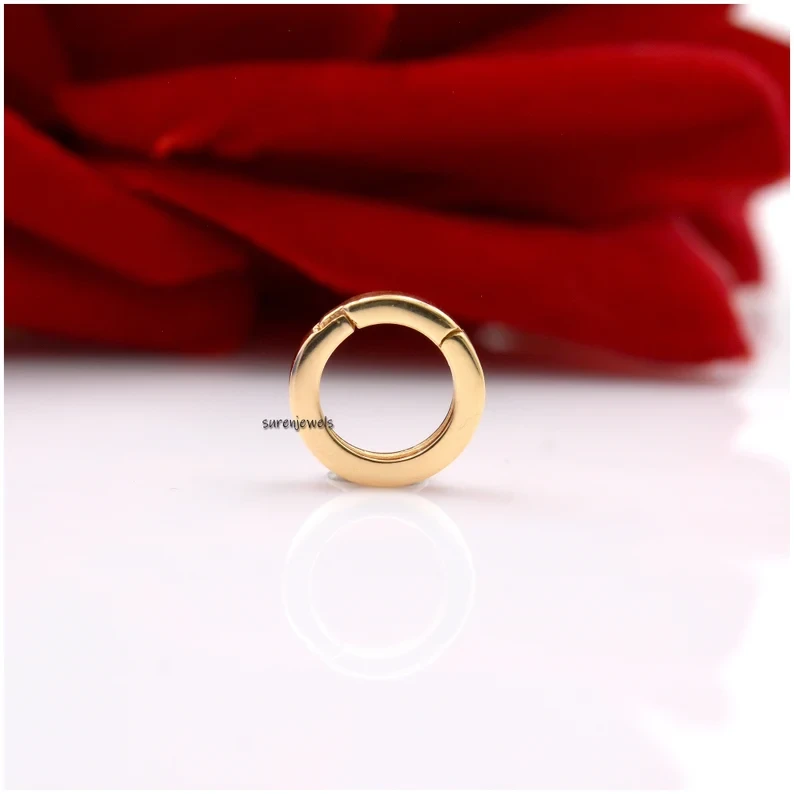 14K Gold Charm Enhancer - Solid Round Multi Charm Holder | Suren Jewels Wholesale