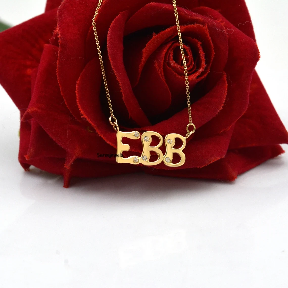 925 Silver Bubble Letter Pendant – Designer Initial Jewelry