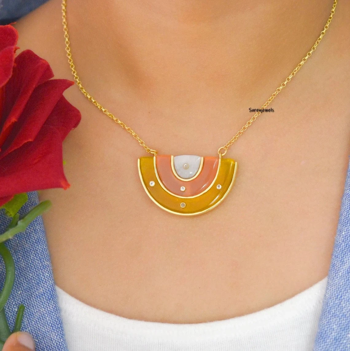 925 Silver Rainbow Pendant – Elegant Silver Rainbow Necklace & Charm