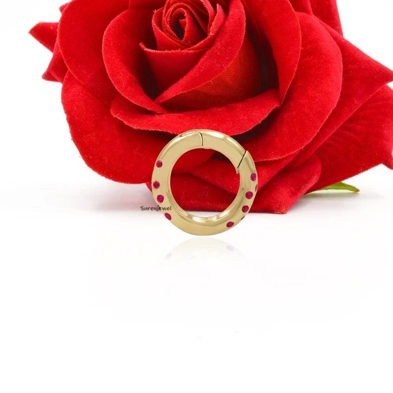 14k Gold Diamond Charm Lock – Small Diamond Charm Holder