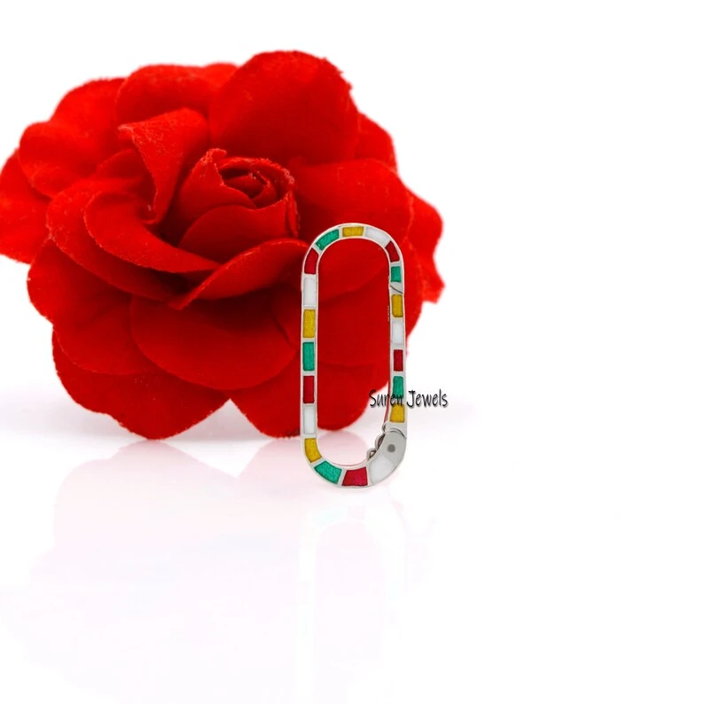 14K Solid Gold Enhancer Lock – Multi-Link Charm & Clasp Holder