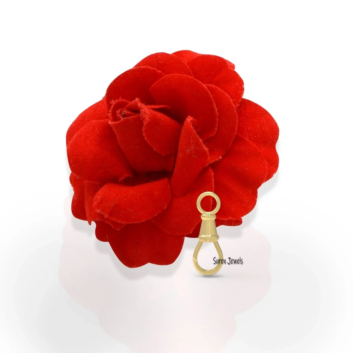 14K Gold Swivel Push Lock | Swivel Lock Pendant | Gold Charm