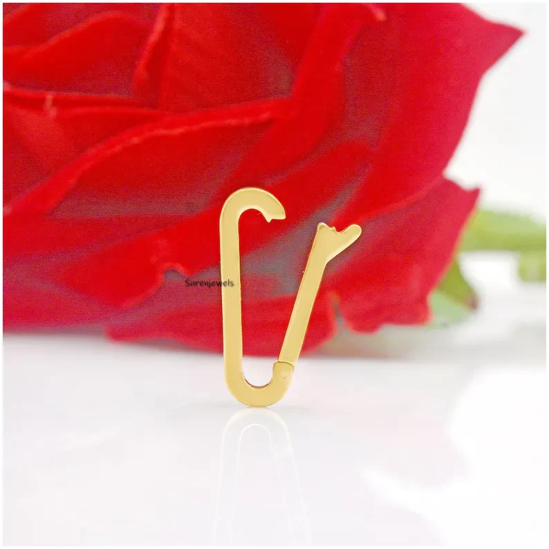 14K Gold Charm Enhancer Holder – Solid Gold Enhancer Lock for Charms & Pendants