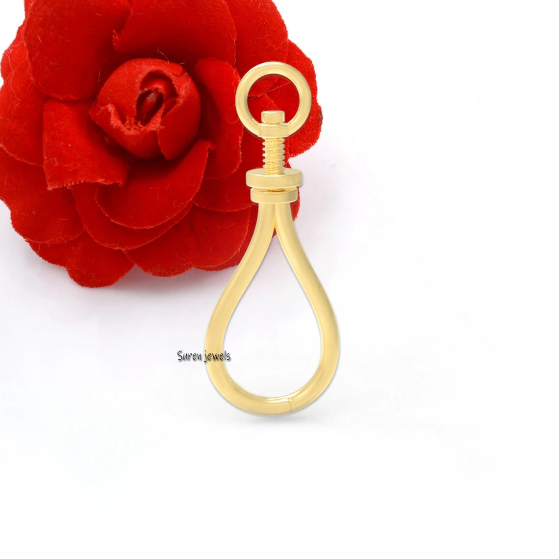925 Silver Multi Charm Lock Jewelry Pendant Enhancer | Silver Charm Connector Link | Carabiner Lock | Multi Pendant Holder