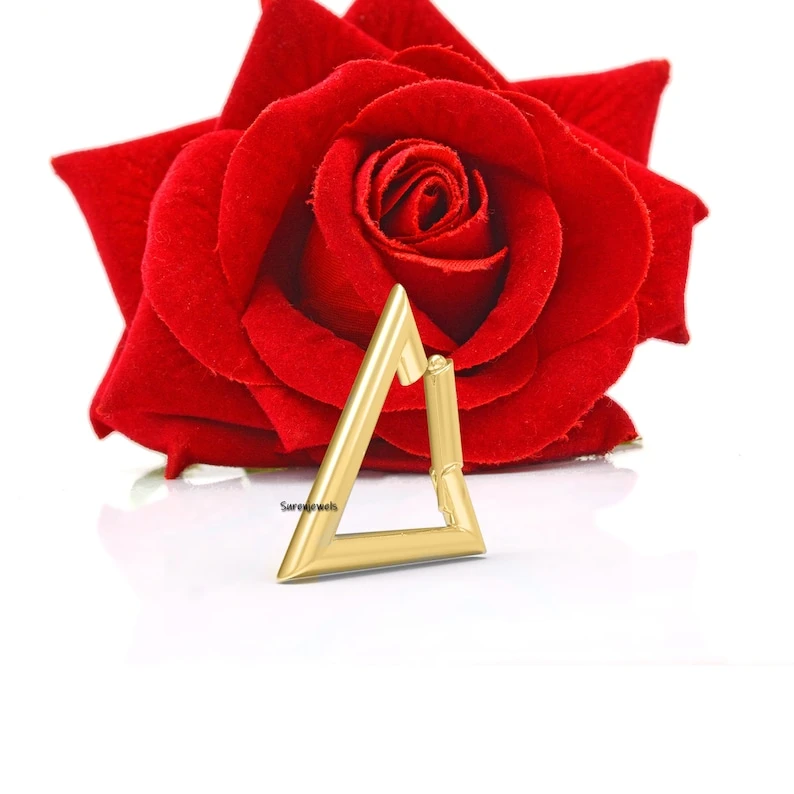 925 Silver Triangle Charm Holder Push Lock – Wholesale Snap Lock Jewelry