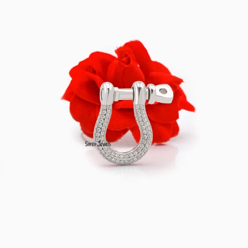 925 Silver Shackle Lock, Designer Shackle Lock, Anchor Charms Holder – Wholesale Silver Shackle Jewelry Supplier