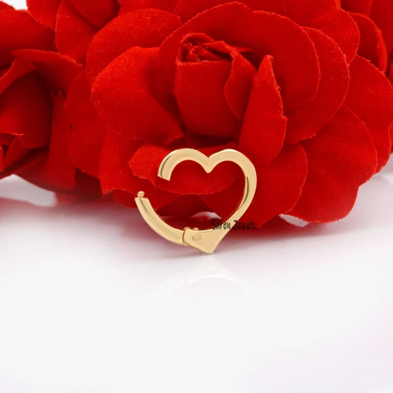 925 Silver Heart Enhancer Lock – Removable Heart Charm Holder & Push Clasp for Charms & Pendants