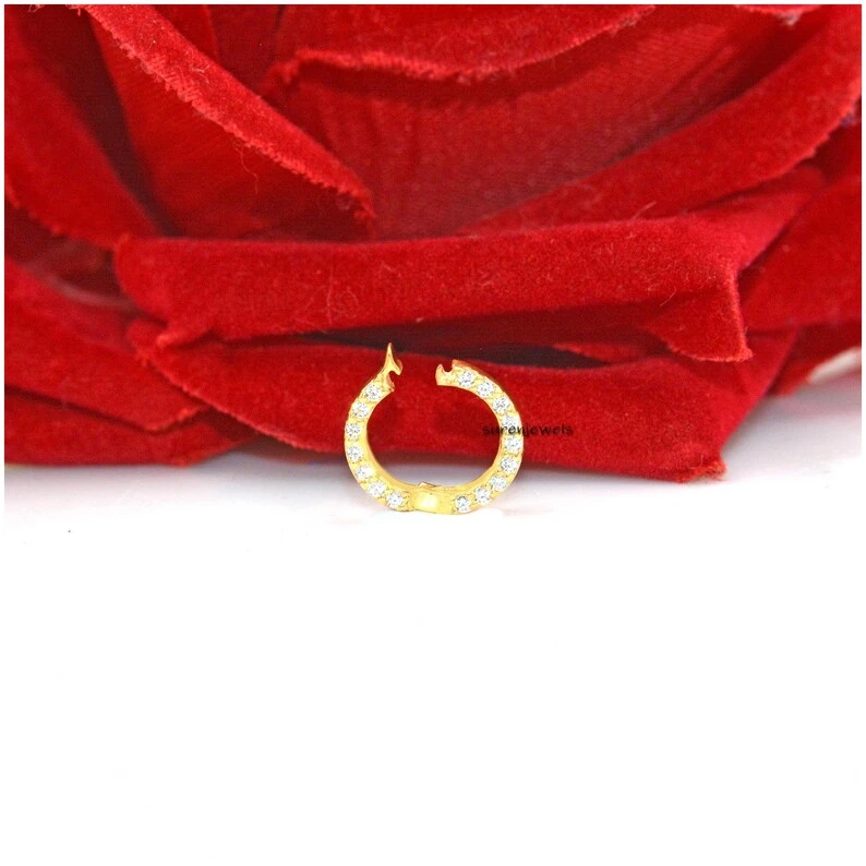 925 Silver Moissanite Round Enhancer Charm Holder – Elegant 925 Silver Circle Enhancer for Charms