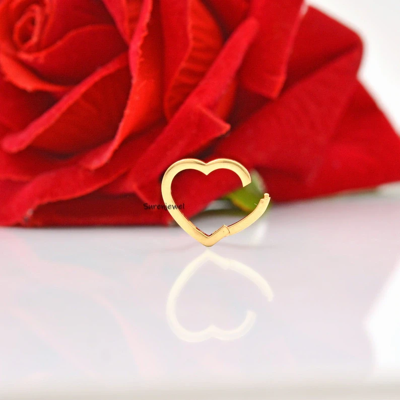 925 Silver Heart Charms Enhancer Link – Snap Lock Connector for Charms