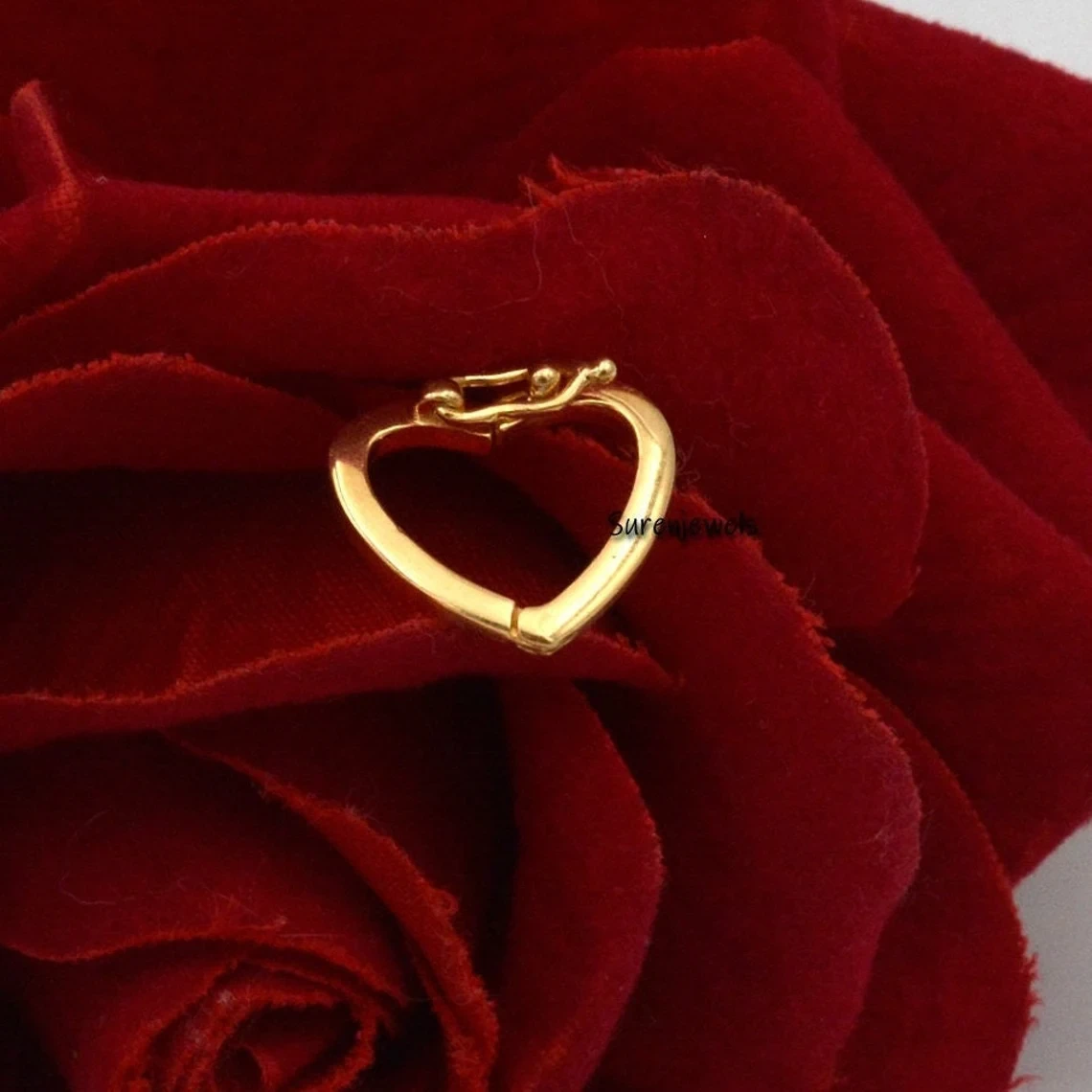 925 Silver Heart Charm Holder – Solid Silver Elongated Enhancer