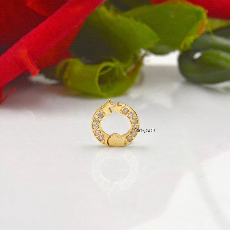 925 Silver Diamond Enhancer Lock Charm – Handmade Silver Diamond Enhancer for Necklaces