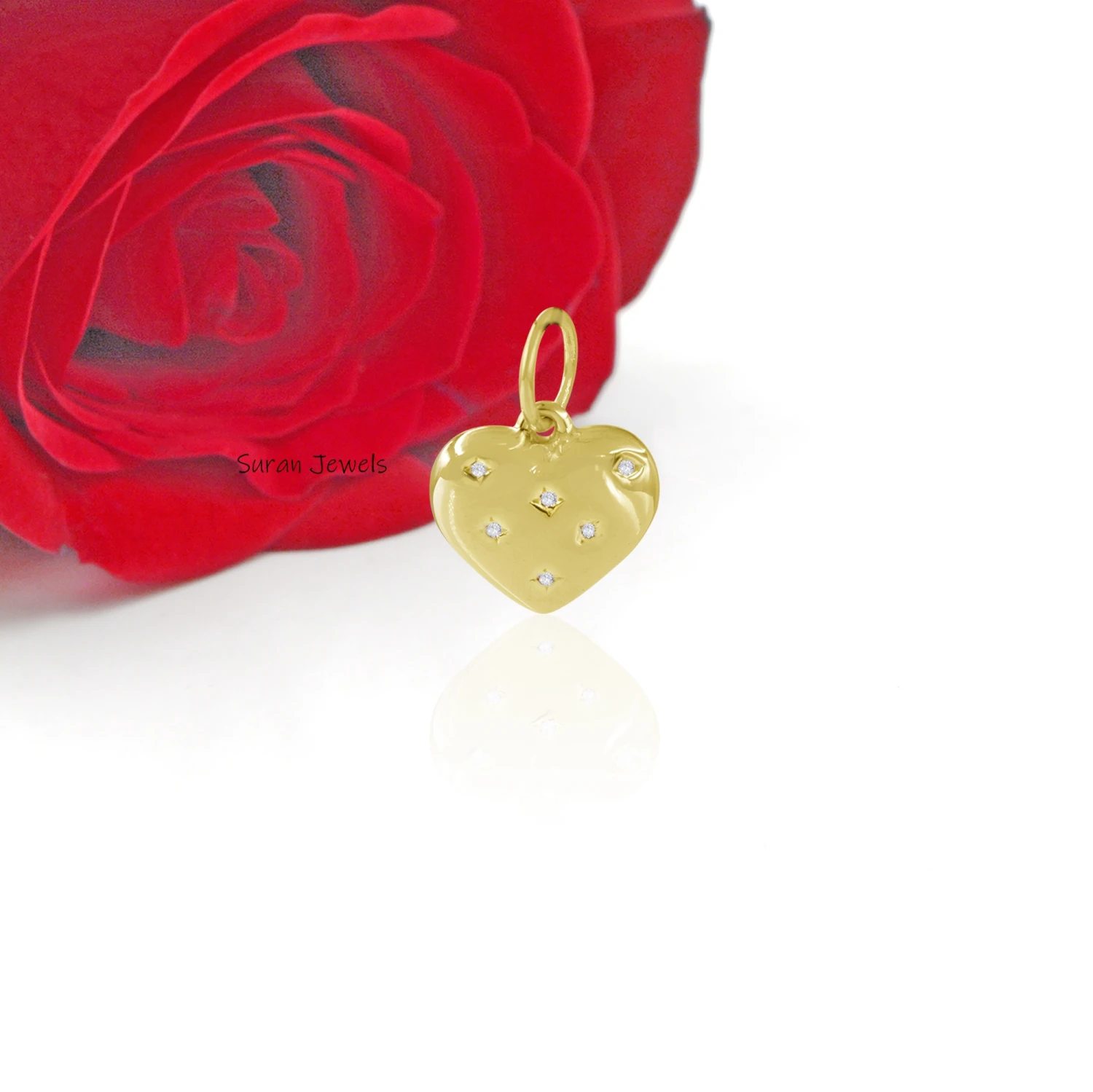 925 Silver Mini Puffy Heart Pendant - Shiny & Elegant Silver Puff Heart Charm