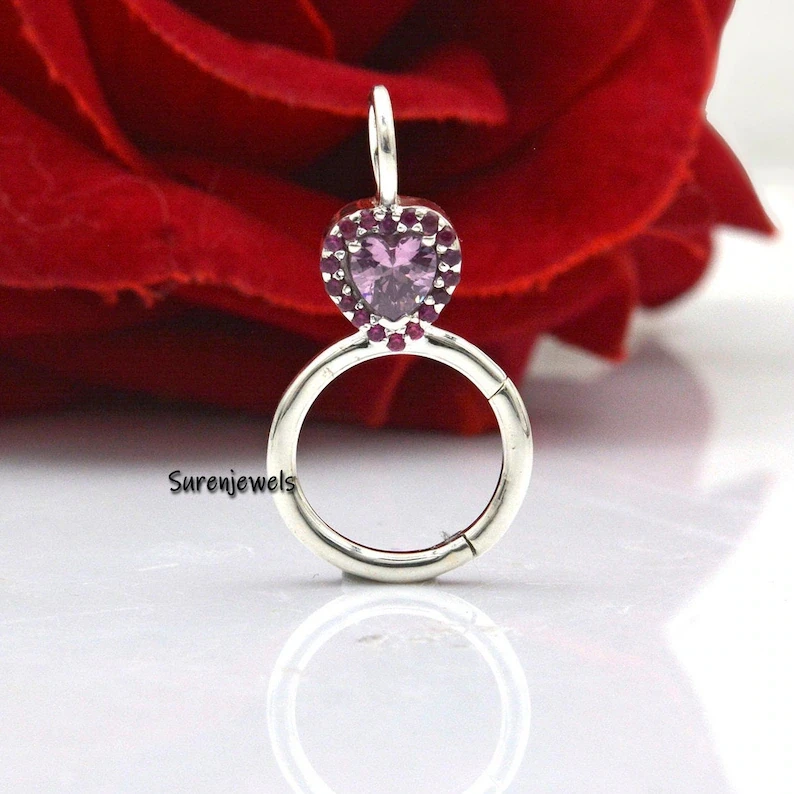 925 Silver Charm Holder Pendant - Handmade Enhancer for Charms, Wholesale Jewelry