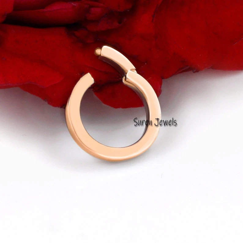 14K Gold Enhancer Charm Holder – Solid Gold Multi-Link Lock for Charms