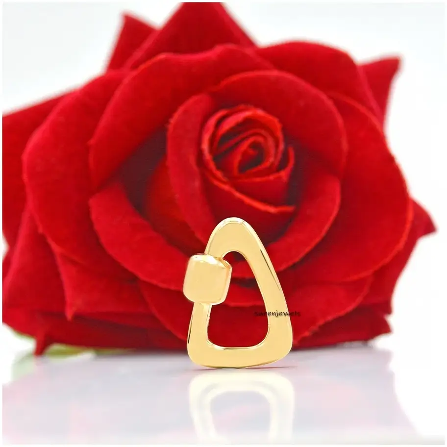 14K Yellow Gold Triangle Screw Carabiner Lock – Designer Jewelry Lock