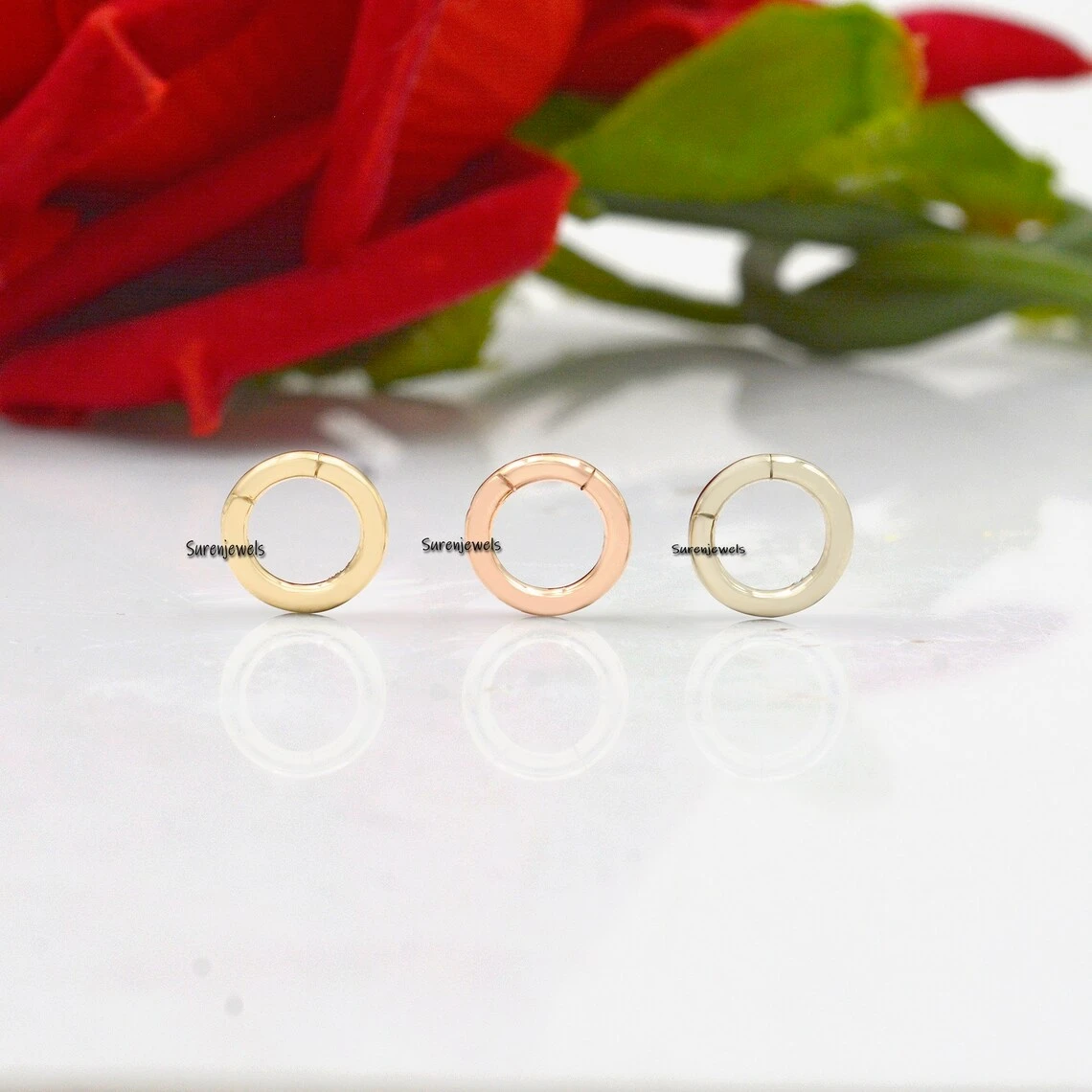 Silver Round Charm Holder Enhancer – 10mm Circle Connector for Charms