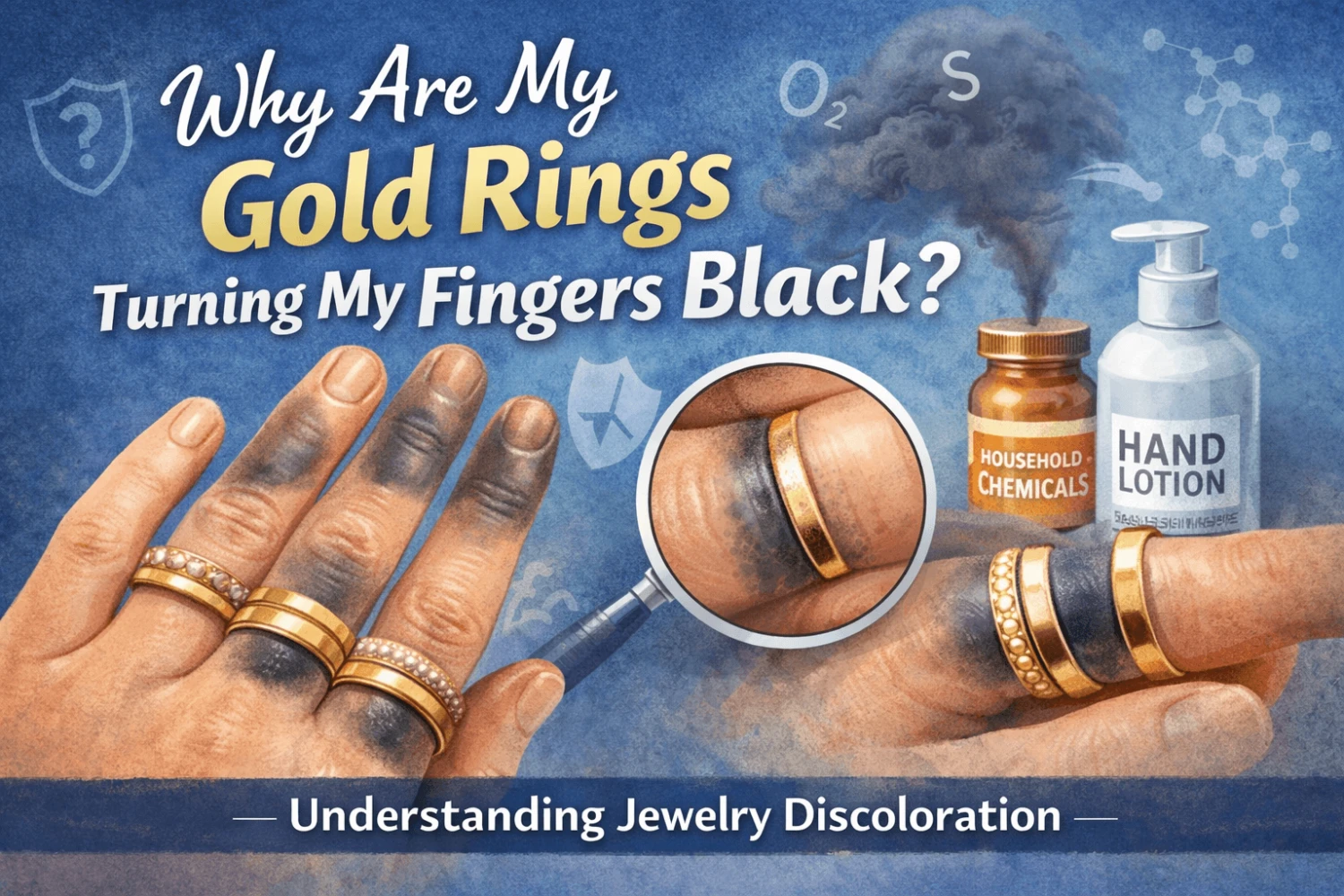why are my gold rings turning my fingers black