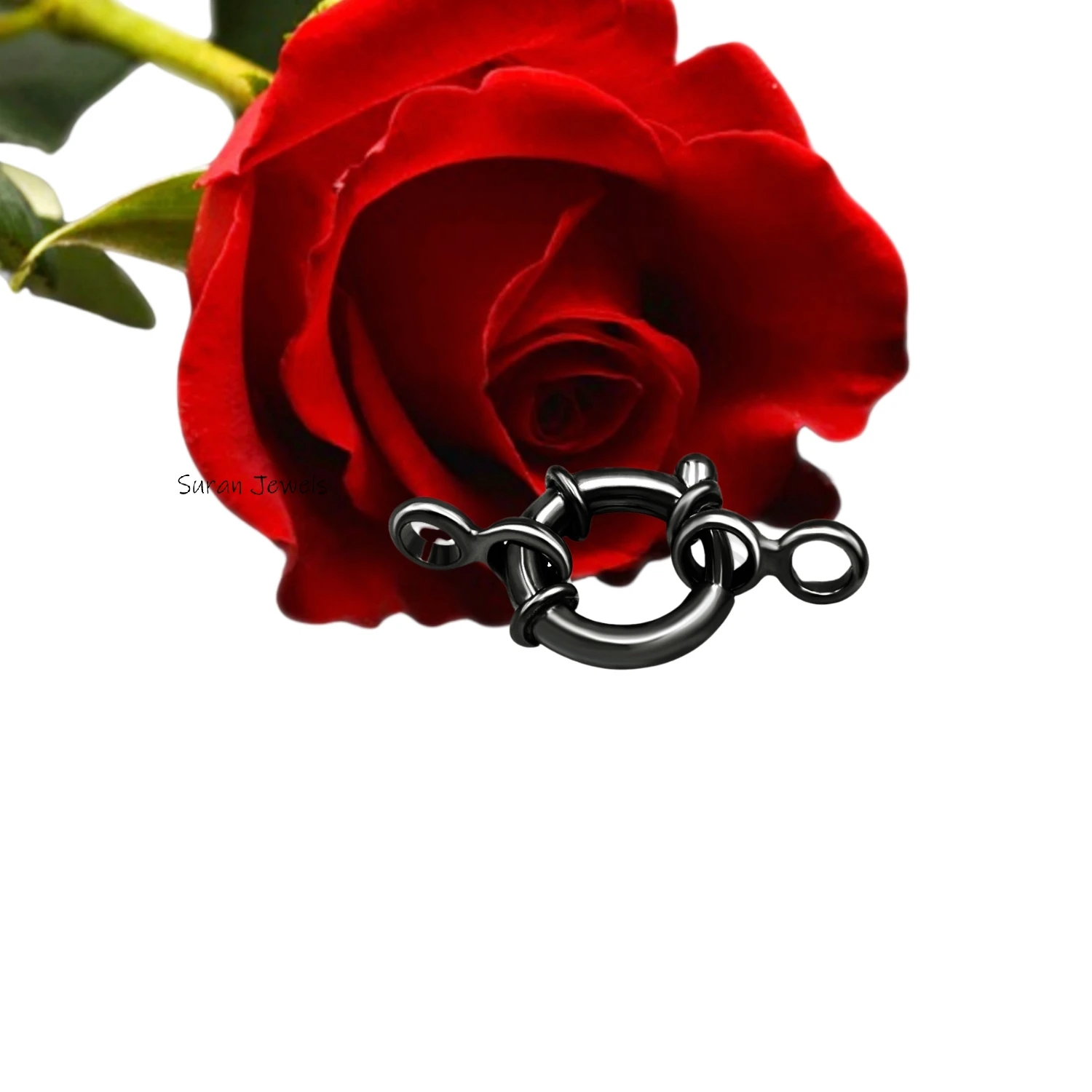 14k Gold Spring Sailor’s Clasp – Solid 14k Yellow Gold Spring Ring Connector for Charm Holders